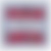 Lingettes lavables - rose fleurs et oiseaux cerise - lot de 6