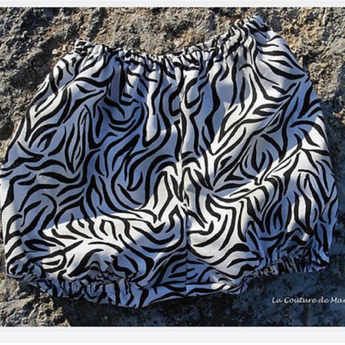 Bloomer zèbre, culotte cache couche - tailles 6 mois