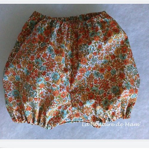 Bloomer fleuri, culotte cache couche - tailles 6 mois et 3 mois