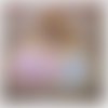 Bavoir rond naissance - lot de 2