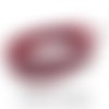 95cm de cordon de suédine fine rouge bordeaux strassée argenté aspect daim