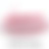 95cm de cordon de suédine fine strassée argenté rose pastel aspect daim