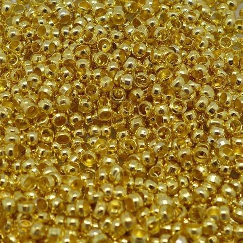 245 perles à écraser métal doré 2,5mm