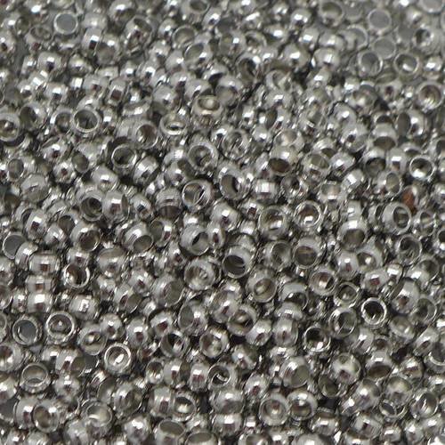 235 perles à écraser métal argenté 2,5mm