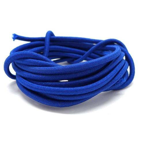 2m fil élastique 3mm bleu roi, bleu vif