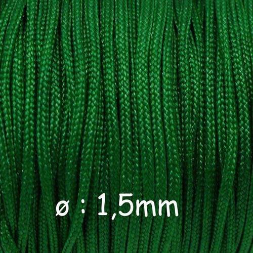 10m fil de jade 1,5mm vert fil pour tressage nœud