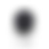 10 grosses perles en bois peinte ronde 20mm noir à gros trou