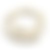 48 perles ronde 8mm en pierre synthétique reconstitué "howlite" blanc cassé beige