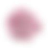 25 perles en verre assorties ovale, ronde toupie de couleur rose
