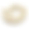 27 perles ronde 14mm pierre synthétique imitation turquoise "howlite" blanc cassé beige