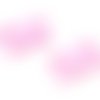 2 fermoirs clip bracelet paracorde, sac, couture 15mm x 29mm en plastique rose pâle 