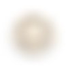 2 grandes perles étoile 30mm imitation turquoise "style howlite" beige blanc naturel 