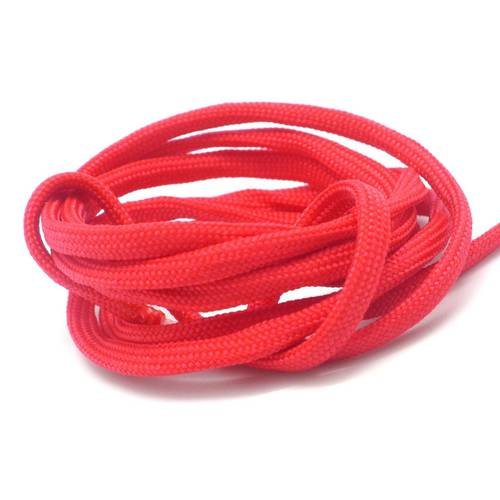 2m paracorde rouge grenadine cordon nylon tressé  4,5mm x 2mm - 7 fils - corde nylon gainé 