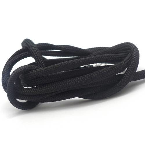 2m paracorde noir cordon nylon tressé  4,5mm x 2mm - 7 fils - corde nylon gainé 