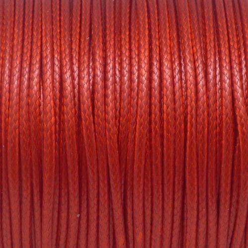 5m cordon polyester enduit 1,5mm souple imitation cuir rouge légèrement brillant