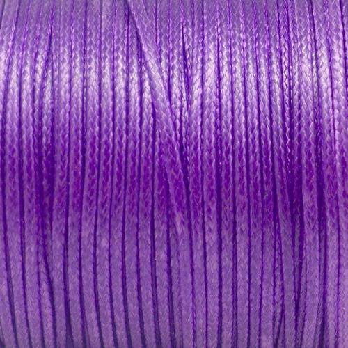 5m cordon polyester enduit 1,5mm souple imitation cuir violet légèrement brillant