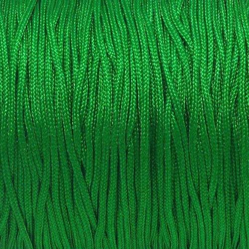 10m fil de jade 1mm de couleur vert herbe - idéal noeud coulissant - wrap - shamballa