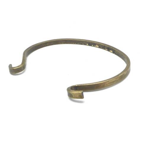 Bracelet jonc ouvert en métal de couleur bronze à agrémenter 6,5cm bangle 