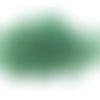 90 perles en verre fine vert bouteille 4mm 