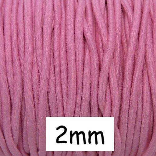 4m fil élastique 2mm de couleur rose