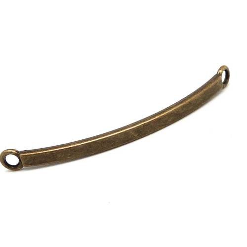 2 intercalaires, demi jonc 5cm, connecteur en métal de couleur bronze, pour bracelet bangle 