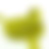 50cm de cordon daim plat 10mm de couleur vert anis, jaune anis, jaune chartreuse - daim veritable - cuir 