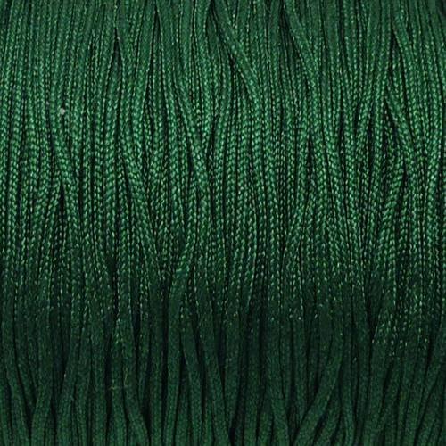 10m fil de jade 0,8mm de couleur vert foncé - idéal nœud coulissant - wrap - shamballa