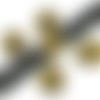 10 perles passant triskel slide pour lanière de 5-6mm en métal de couleur bronze gravé style celtique 