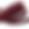 20cm de lanière cuir tressé plat 8,5mm de couleur bordeaux, rouge marsala - cuir veritable