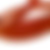 20cm lanière cuir plat 10mm texturé gravé serpent écailles de couleur orange rouille lumineux 