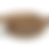 6m ruban étoile largeur 10mm étoile blanche sur fond marron sépia 