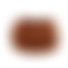 2,8m lanière vinyle à pois tacheté 3,5mm de couleur marron caramel 