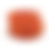 2,8m lanière vinyle à pois tacheté 3,5mm de couleur orange tangerine 