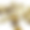 50 embouts griffe serre ruban, lacet, fil cordon 10mm en métal doré pâle, jaune clair gravé de points 