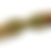 Fermoir à clip à embouts triple pour 3 cordons de 3mm en métal de couleur bronze - convient aux lanières de 3mm aussi 
