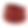 1,3m cordon plat cuir synthétique texturé 5mm de couleur rouge 
