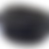 1,6m cordon plat cuir synthétique bicolore noir  / gris souris 5mm 