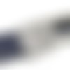 Fermoir aimanté rectangle ouvragé en métal argenté pour lanière de 14mm - manchette