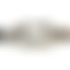 Fermoir aimanté noeud en métal argenté style toggle - noeud marin pour lanière ou cordon de 4,5mm 