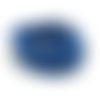 1,8m cordon plat cuir synthétique 5mm de couleur bleu saphir mat 