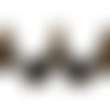 2 embouts calotte conique 24,6mm x 15,1mm, cache nœud en métal de couleur bronze 