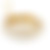 1m lanière cuir synthétique bicolore blanc crème et doré 3mm aspect brillant vernis idéal bracelet multirangs 