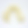 Echeveau de 29m de fil nylon tressé blanc ivoire, jaune pâle 0,8mm pour tressage bracelet wrap,