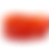 1m cordon plat cuir synthétique rouge et orange vif 5,5mm - simili cuir 