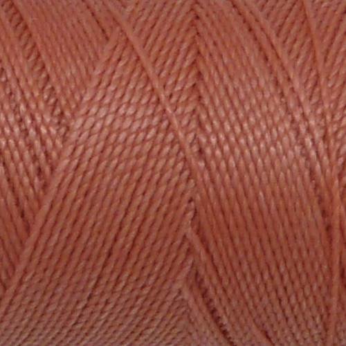 5m fil polyester ciré 0,8mm de couleur rose saumon mat 