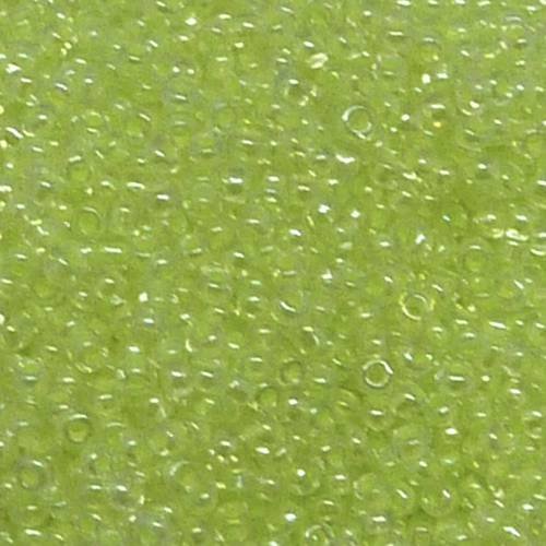 30g perles de rocaille ronde 2mm en verre de couleur jaune vert anis