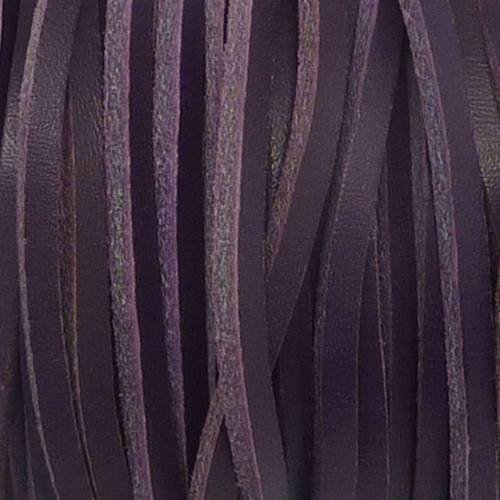 1m cuir carré 3,5mm de couleur violet - cuir 