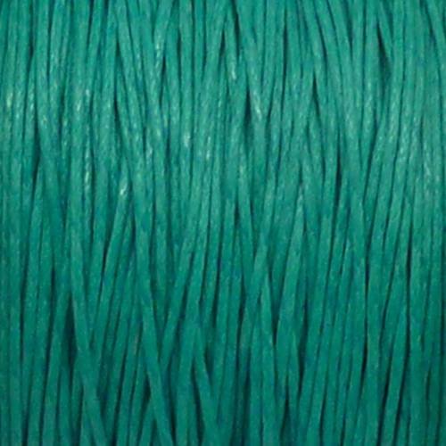 10m fil coton ciré 1mm de couleur vert bleu mers du sud, menthe à l'eau