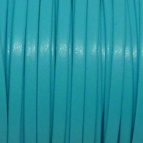 R-1m lanière simili cuir 3mm de couleur bleu turquoise très belle qualité 
