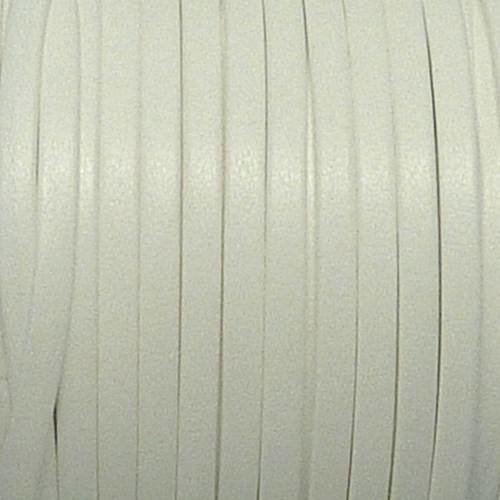 R-1m lanière simili cuir 3mm de couleur blanc très belle qualité 